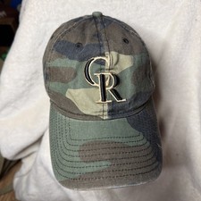 Colorado Rockies Camo Hat Cap New Era 9Twenty Adjustable Adult One Size MLB