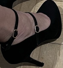 Alternative Gothic Black Double Strap Lolita Shoes