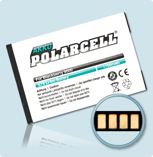 Polarcell Blackberry BAT-14392-001 ACC-14392-001 ACC-14392-002 Akku Batterie-image
