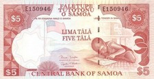 Samoa 2005 Neuer 5 Tala Schein Pick 33 B UNC