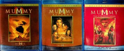 The Mummy Trilogy Deluxe Edition Blu-ray Lot 3 Movies Brendan Fraser