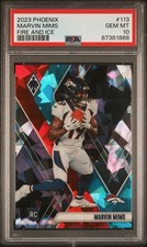 2023 Panini Phoenix MARVIN MIMS / Rookie RC #113 Fire and Ice Seismic 🔥🔥 /50