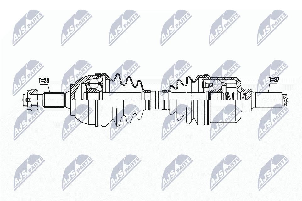 Front Left NTY NPW-PE-093 Drive Shaft for PEUGEOT - Image 4