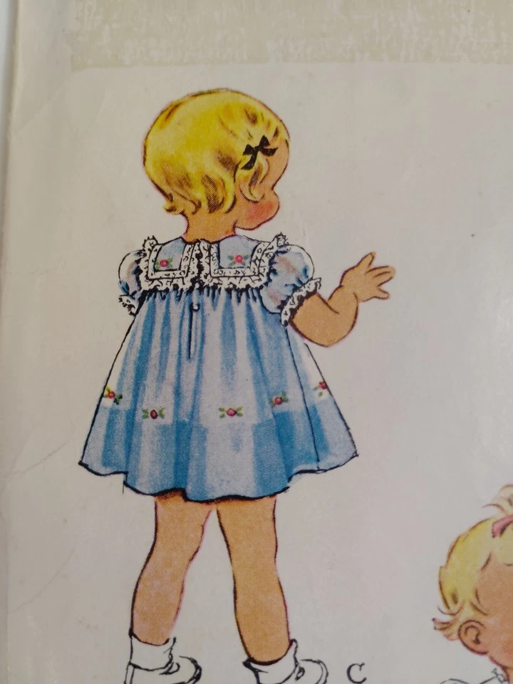 Dress & Transfer Girls 1 12M McCall's McCalls 1640 Sewing Pattern VTG 1950's Cut - Image 3 of 4