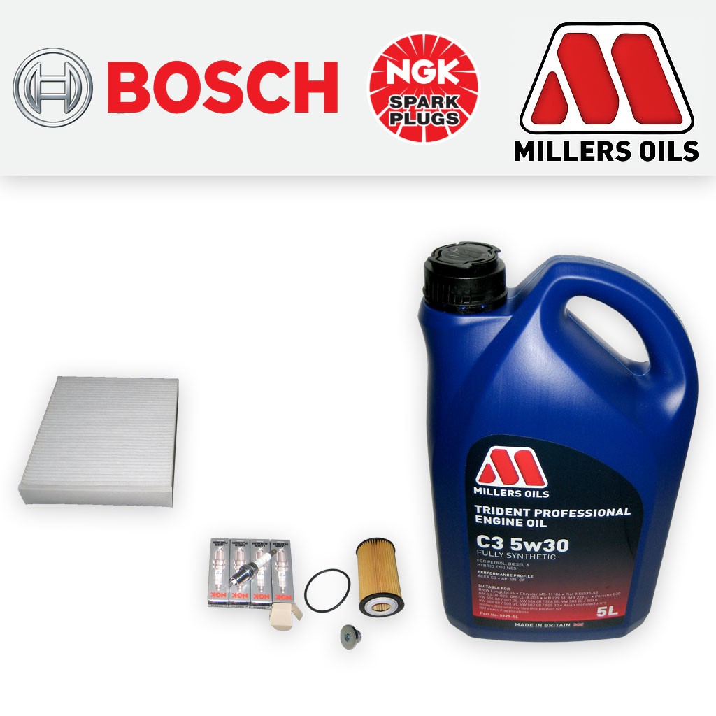 SERVICE KIT for VAUXHALL ASTRA J MK6 1.6 TURBO A16LET OIL CABIN FILTER PLUGS+OIL