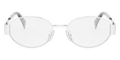 Celine CL50140U 016 Triomphe Metal Oval Silver Black Eyeglasses