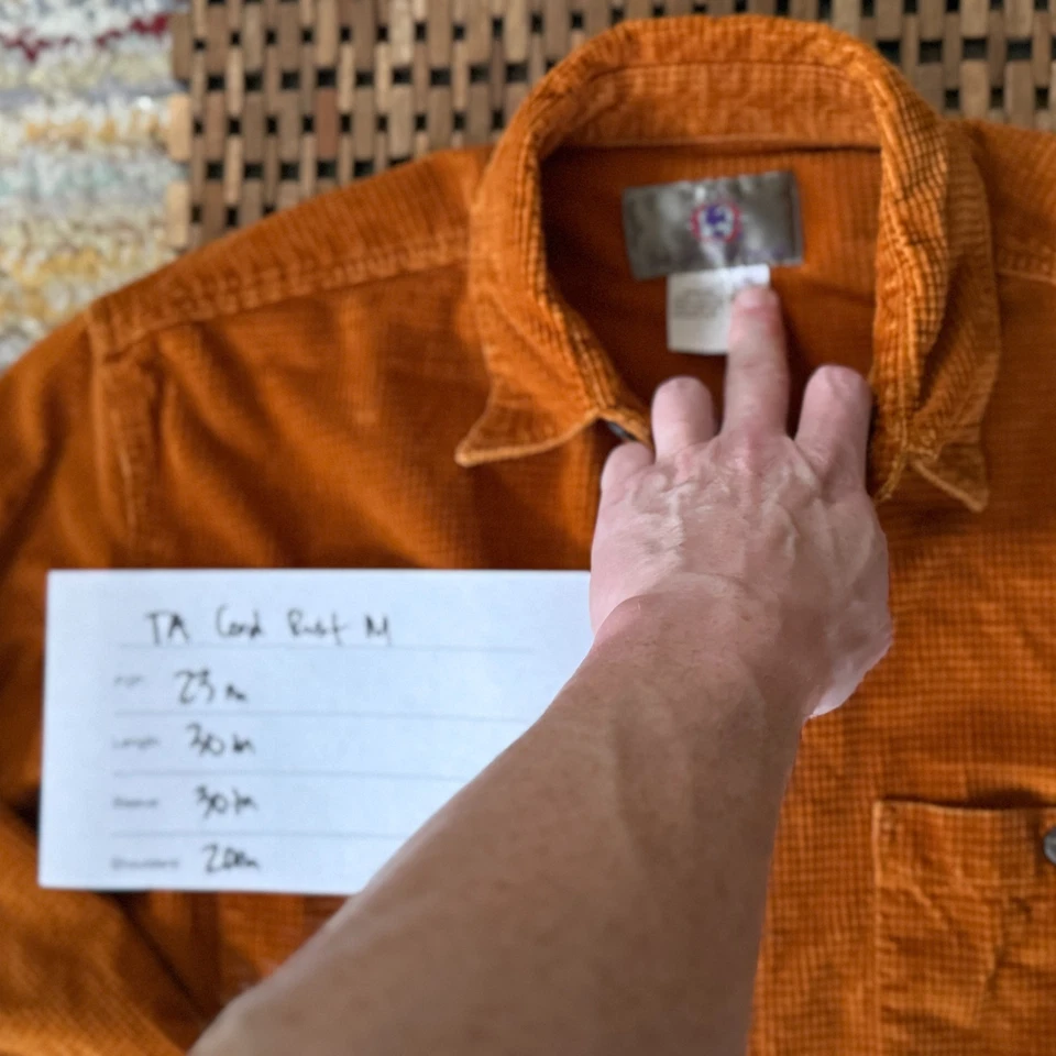 The Territory Ahead Cord Button Down Work Shirt Rust Red Men's Size Medium M - Image 3 of 3