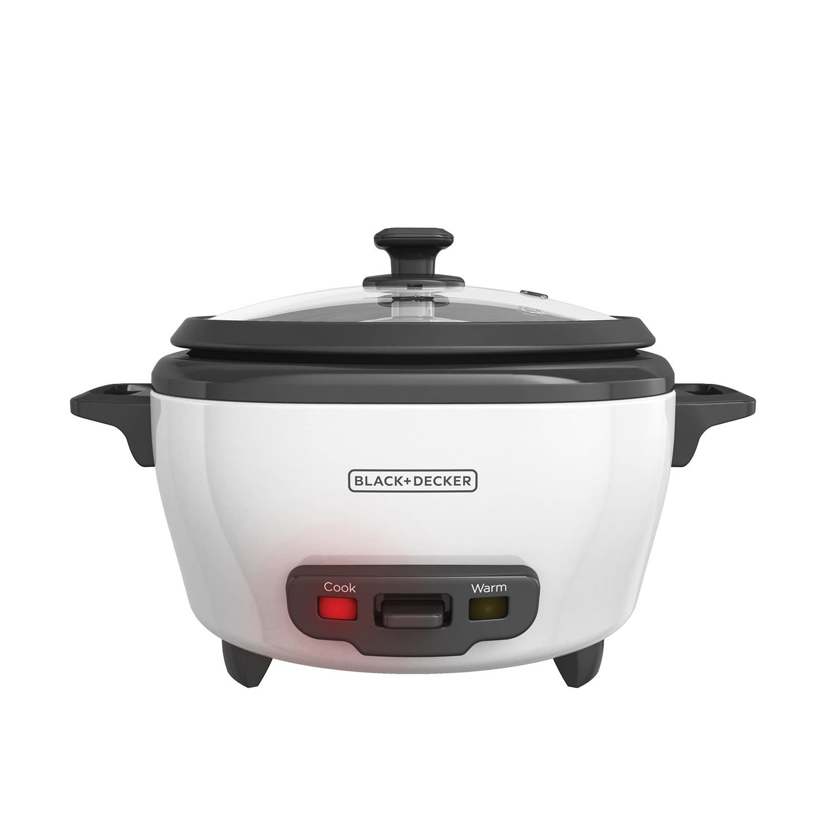 6-Cup Rice Cooker Steaming Basket Nonstick White