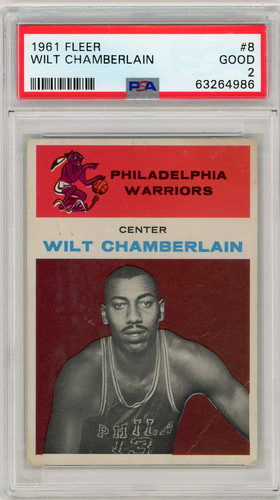 1961 Fleer Wilt Chamberlain #8 PSA 2