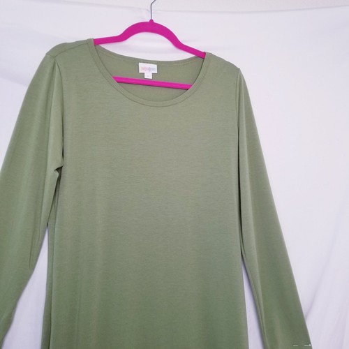 Neu mit Etikett - LuLaRoe "Debbie" grün Langarm, knielang, Rundhals - Größe L - Bild 2 von 9