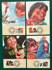 Australia 1987 Aussie Kids sg 1086/92 Maxi Cards