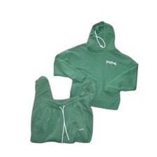 Conjunto deportivo Puma a juego con capucha pantalones deportivos bordados unisex verde pequeño