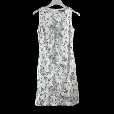 ralph lauren white sequin dress Ralph Lauren White Sequin Evening Cocktail Gown, Runs