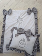 Personalised Blanket And Pillow Set. Embroidered.New. Baby Crib
