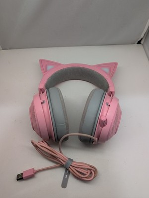 Razer Kraken RGB USB Gaming Headset Kitty Edition Tested Working #2