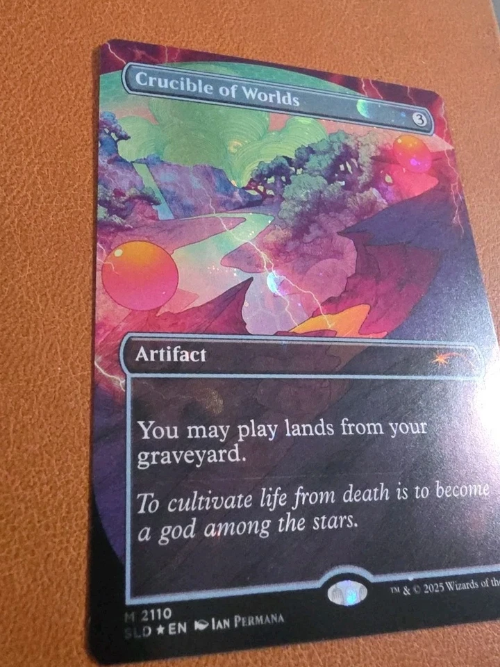 NM Galaxy Foil Crucible of Worlds SLD #2110 Secret Lair Alien Auroras  - Image 2 of 3