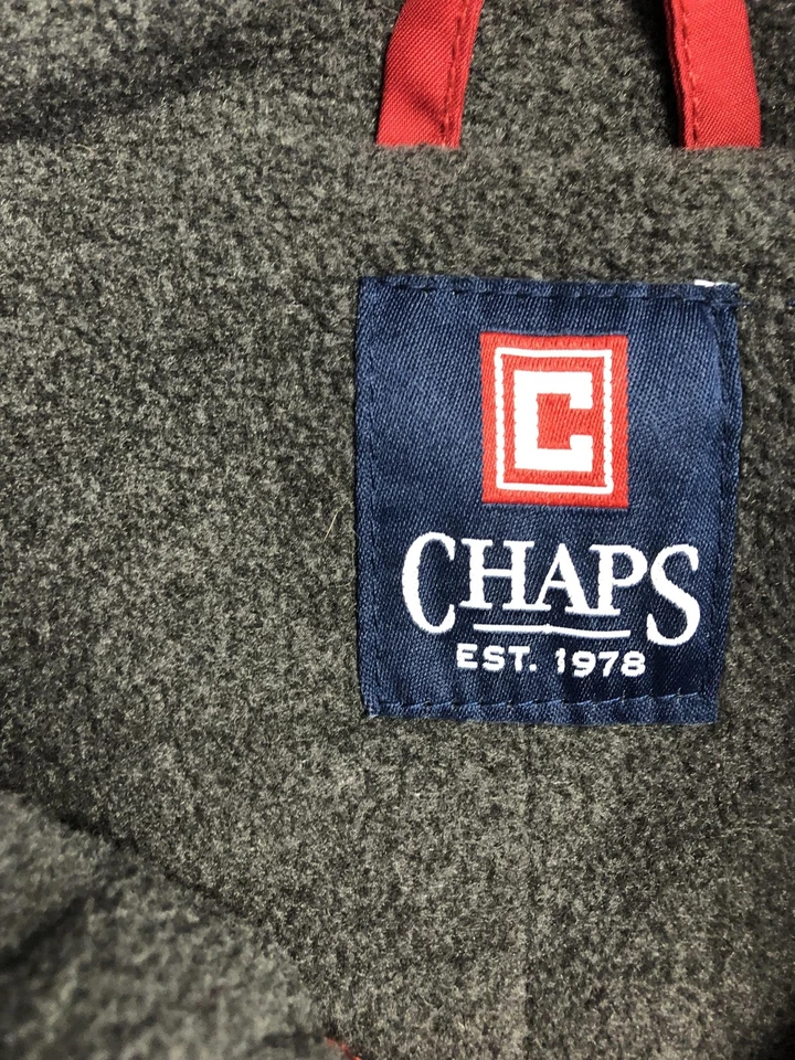 Chaleco Chaps Para Hombres Grande Rojo Cremallera Completa Forrado de Vellón Puffer Prendas Exteriores Informales Cálidas Foto 3 de 4