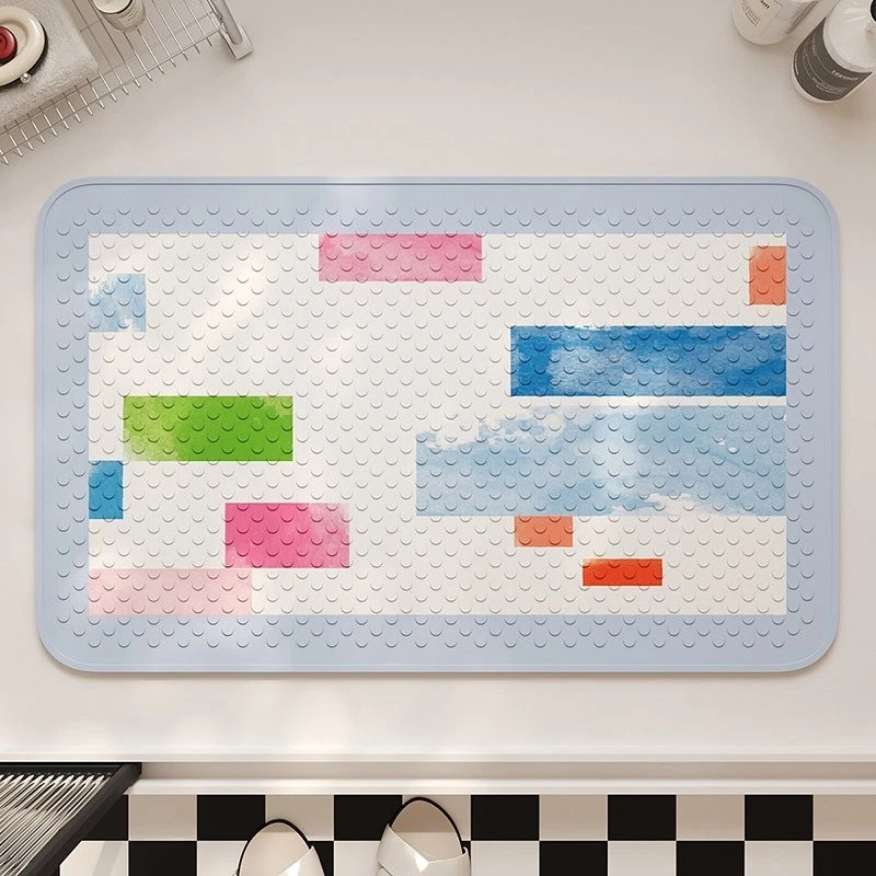 Striped PVC Anti-Slip Bath Mat with Suction Cups for Tub, Shower & Bathroom - Image 4 of 4