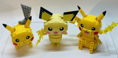 Pokemon Mega Bloks Pikachu Lot 3 Figures