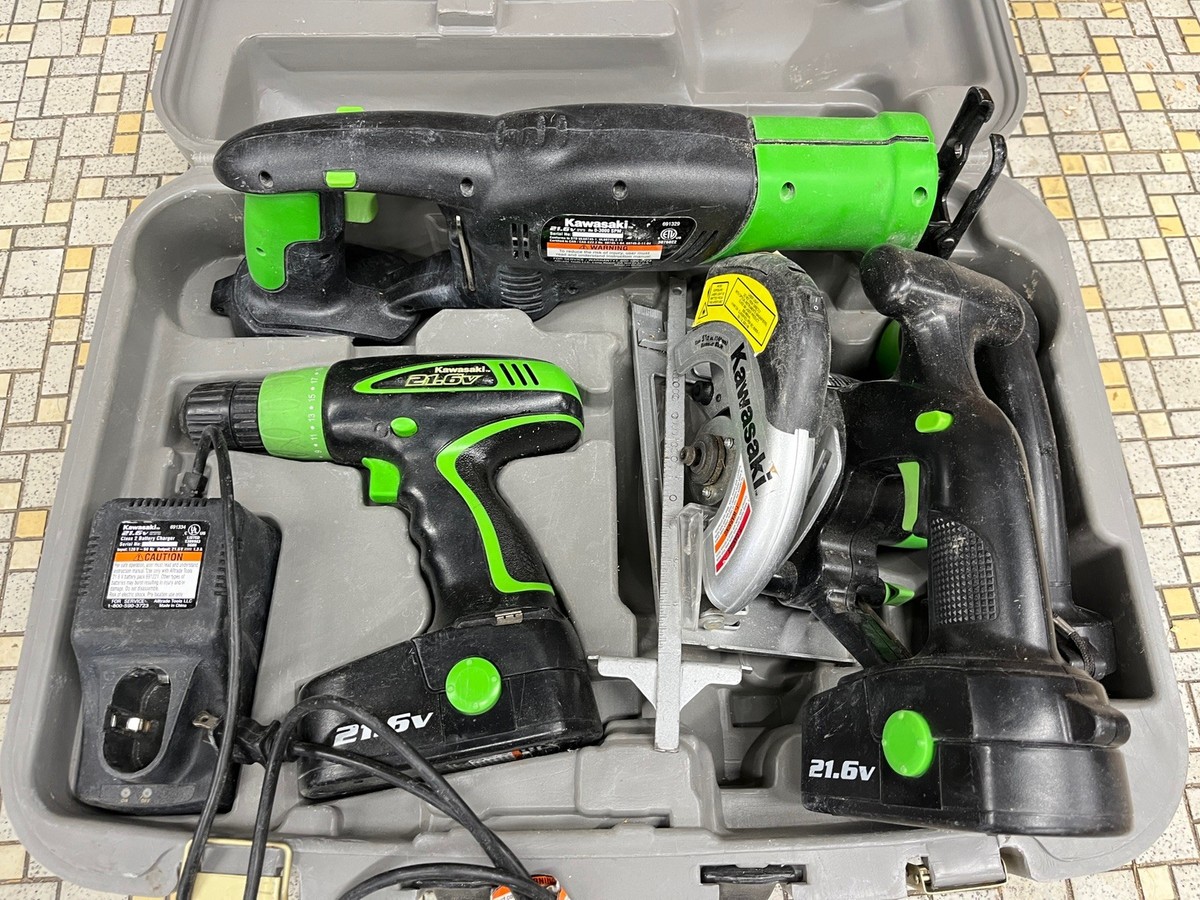 Kawasaki 21.6v Cordless power tools combo set | eBay