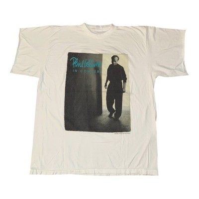 Vintage Phil Collins T-Shirt Gr. XL Creme 1994 Both Sides Tour Graphic Genesis