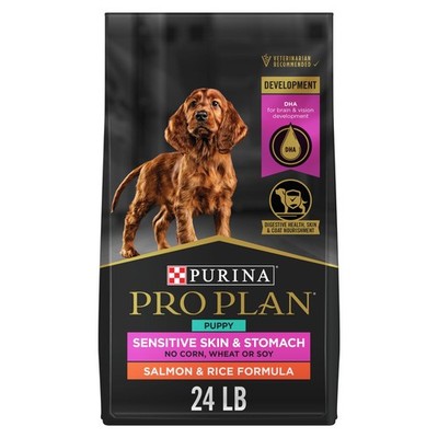 Purina Pro Plan Sensitive Skin & Stomach Puppy Dry Dog Food - Salmon & Rice-24lb
