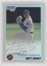 2010 Bowman Draft Chrome Prospects Refractor /500 Matt Harvey #BDPP84 Auto xr1