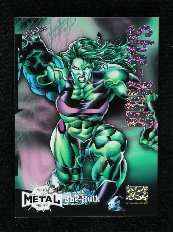 2022 Upper Deck Marvel Metal Universe Spider-Man Z-Force Rave /100 She-Hulk tp3
