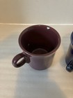Homer Laughlin Fiesta Ware Coffee Mugs Circle Handle 6 Oz Set Of 3 Plum Blue Red — photo 7
