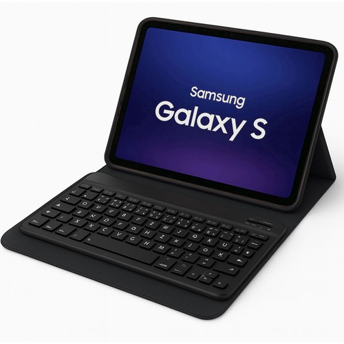 Tablet Cover mit Tastatur Samsung Galaxy Tab alle Modelle! Schutzhülle Keyboard - Picture 10 of 19