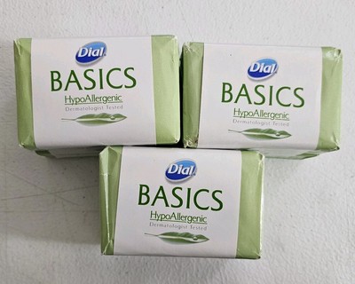 Dial Basics HypoAllergenic 3.2 Oz Soap Bars 2 Pack - Lot of 3 for 6 Total Bars