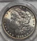 1886 P Morgan Silver Dollar - PCGS MS64. Nice Edge Toning. Closed 6. Vid SL0245.