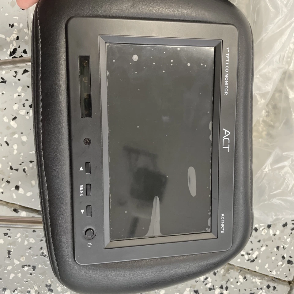 Act LCD 7 LCD Monitor Acthr75 Honda Headrest Monitor Untested As-Is No Remote - Image 4 of 4