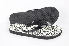Michael Kors Women's Logo Flip Flop Sandals Lightweight Black White Floral LG25L