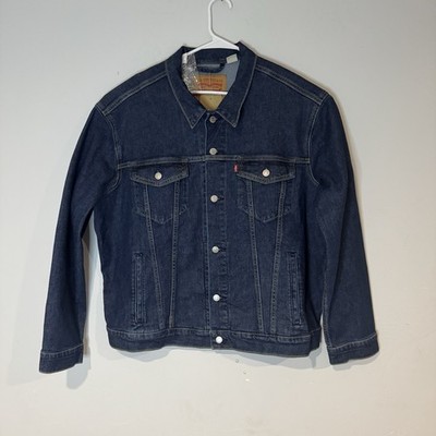 Levi's Denim Trucker Jean Jacket Stretch Mens Size XL Dark Wash Standard NWT