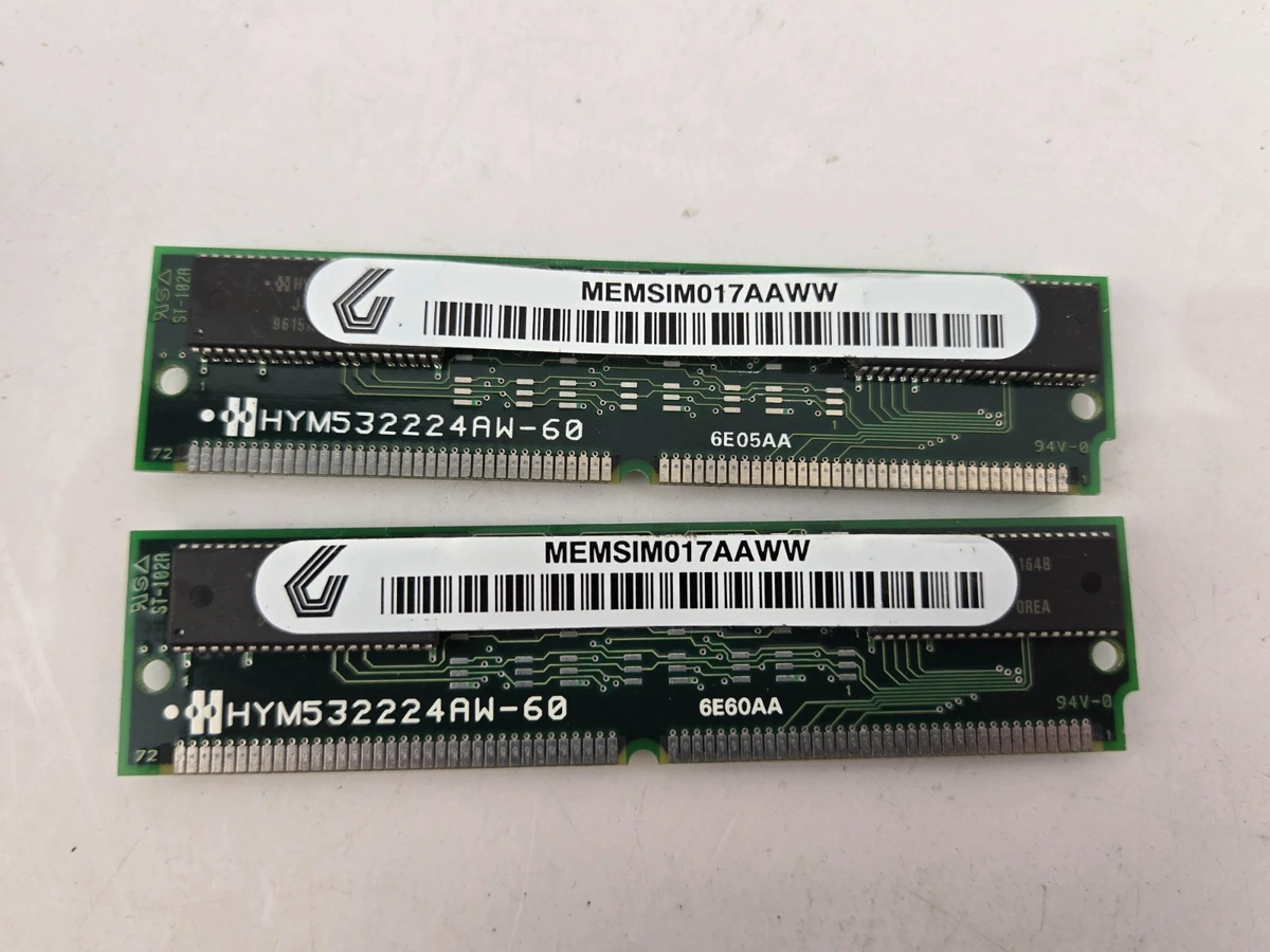Lot Von Acht (8) 16MB Fpm Nicht-Parität 60NS Simm 30-PIN 5V 16X8