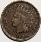 1908 s indian head penny cent 1c - combined shipping available