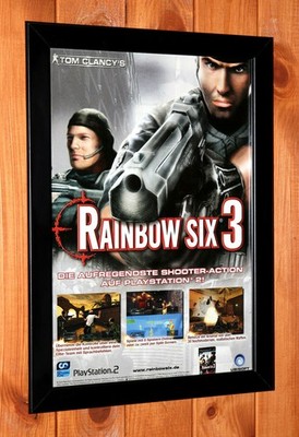 Tom Clancy's Rainbow Six 3 Raven Shield Mini Werbeblatt Poster Ad Page Framed