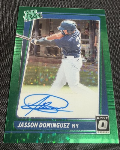 Jasson Dominguez #RPS-JD 2021 Panini Donruss Optic Rated Prospect Signatures card
