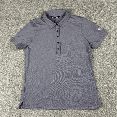 Travis Matthew Polo Shirt Womens Large Purple She Fancy 2.0 Logo Golf Casual