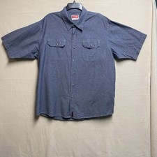 Wrangler Men s Light Gray Short Sleeve Button Down Western Shirt XL Comfort