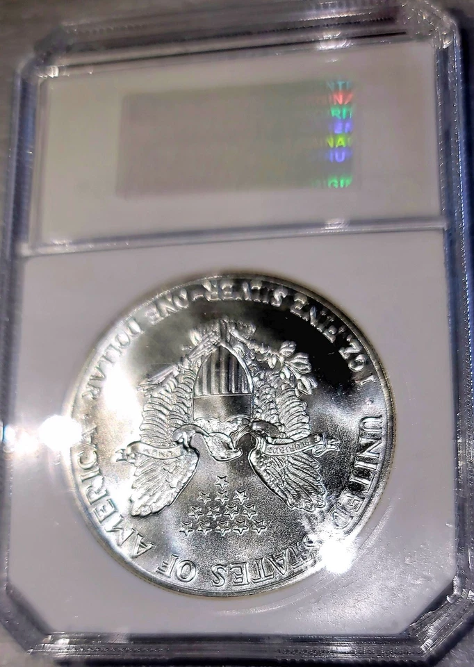 1988 Silver Eagle Flawless Gem BU +++ Incredible Frosty Business Strike Near PL - Image 3 of 4