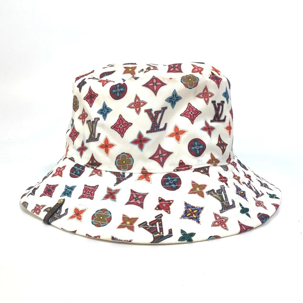 Bucket Hat with LV Inspired Monogram print made from Faux Fur