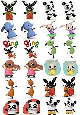 24 Mixed Bunny Rabbit Large Sticky White Paper Stickers Labels NEW