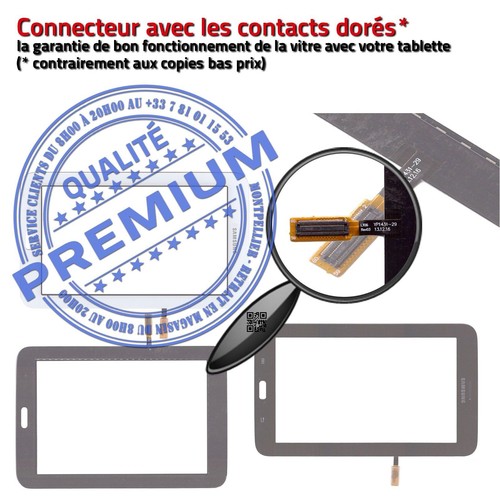 Touchscreen Montage selbstklebend vormontiert Samsung T113 TAB3 PREMIUM Display schwarz - Bild 4 von 5