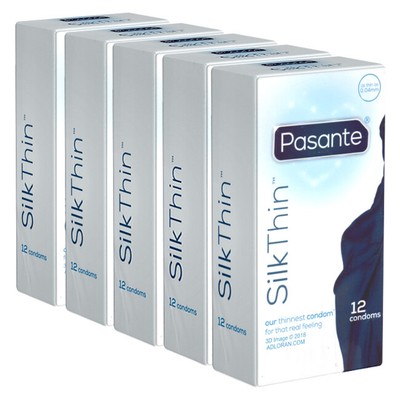 Frei Haus: Pasante Silk Thin 60 Kondome, Air Thin Kondome, nur 0.04mm dünn!