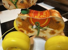 Vintage Fisher Price Prancy Pony Wooden Pull Toy 617 1965 