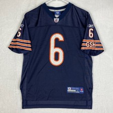 NFL Reebok Chicago Bears Cutler 6 Jersey Youth Large 14-16 Blue Orange Logo
