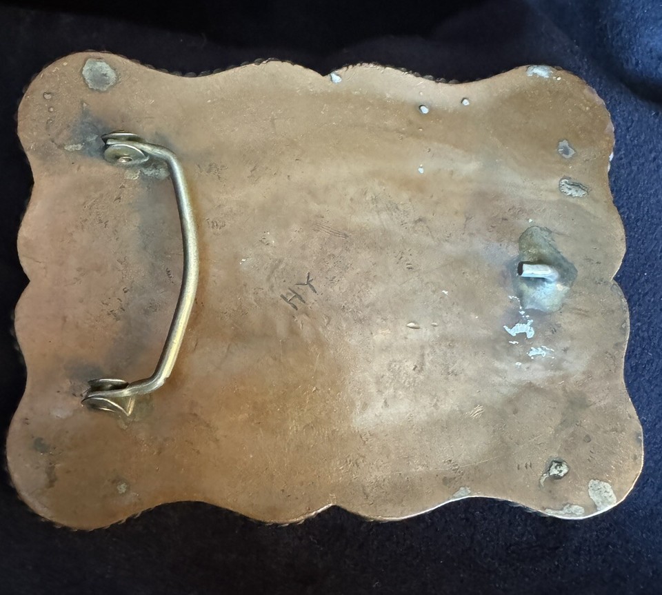 Rodeo Sterling/Brass Belt Buckle ALL AROUND CHAMPION COWBOY Thoreau NM