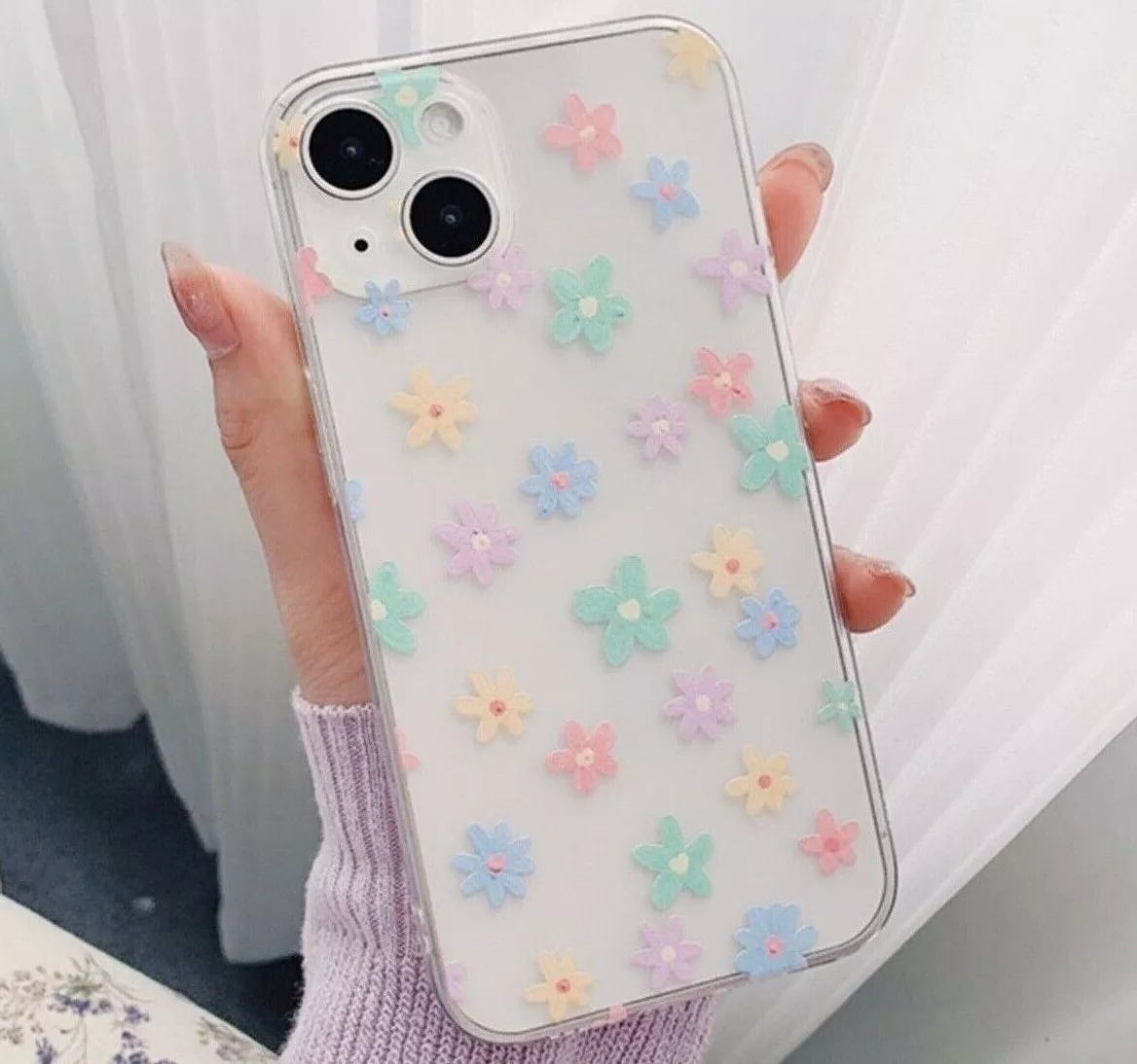 Us Lite Luxury Flower Case Square Cover for iPhone 11 12 13 14